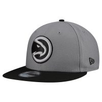 Бейсболка Atlanta Hawks New Era Gray Core Logo Storm Gray Two-Tone 9FIFTY Snapback
