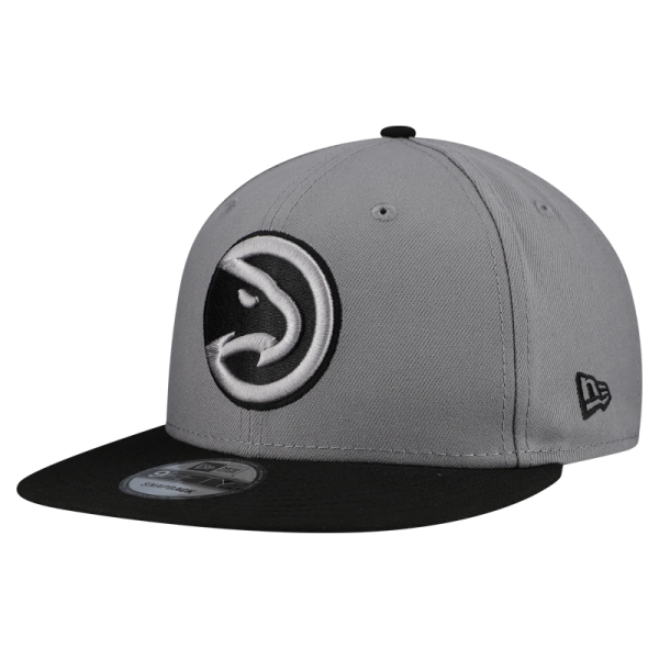 Бейсболка Atlanta Hawks New Era Gray Core Logo Storm Gray Two-Tone 9FIFTY Snapback