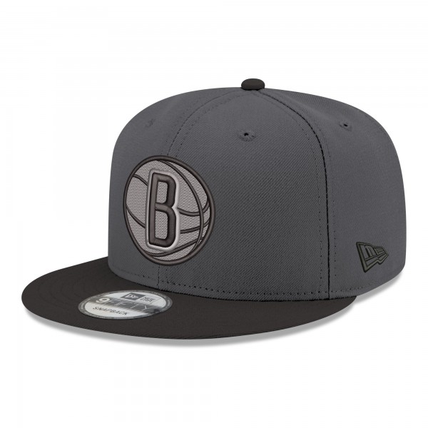 Бейсболка Brooklyn Nets New Era Gray/Black Logo 2-Tone 9FIFTY Snapback