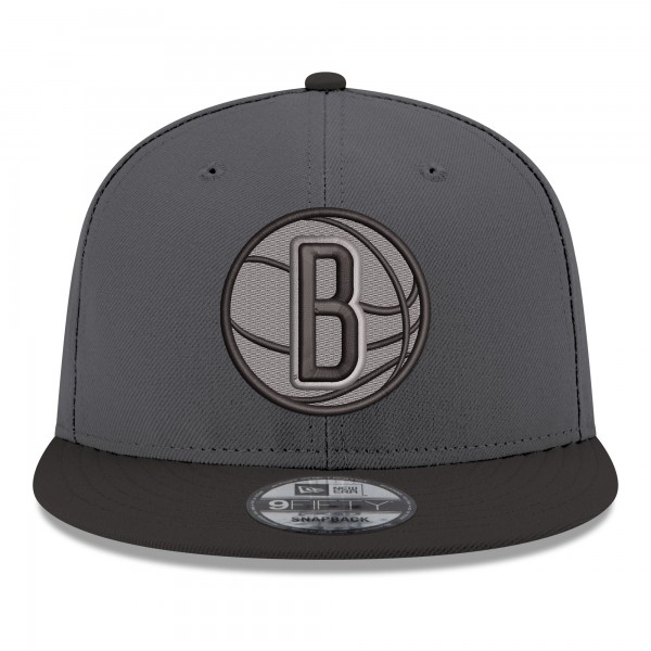 Бейсболка Brooklyn Nets New Era Gray/Black Logo 2-Tone 9FIFTY Snapback