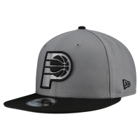 Бейсболка Indiana Pacers New Era Gray Core Logo Storm Gray Two-Tone 9FIFTY Snapback