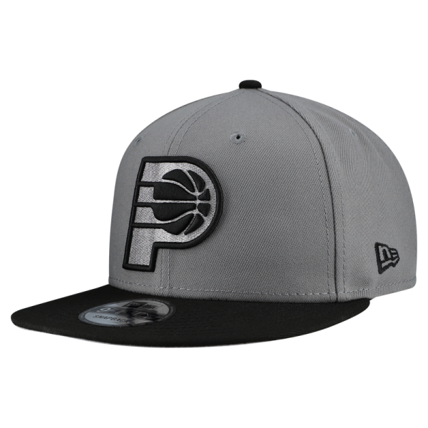 Бейсболка Indiana Pacers New Era Gray Core Logo Storm Gray Two-Tone 9FIFTY Snapback