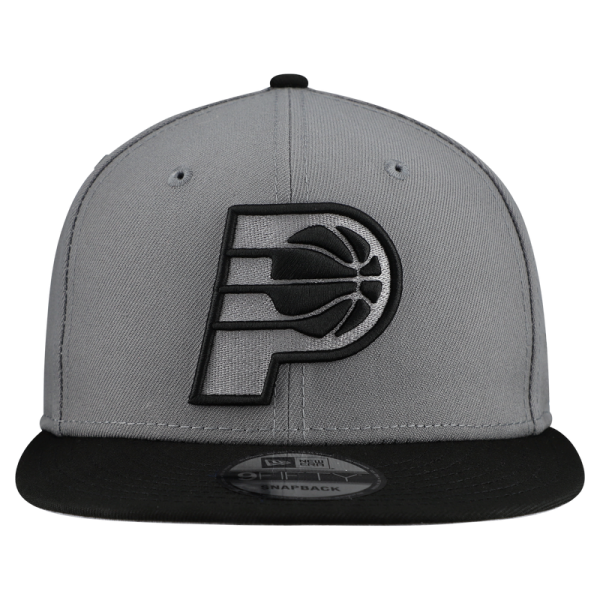 Бейсболка Indiana Pacers New Era Gray Core Logo Storm Gray Two-Tone 9FIFTY Snapback