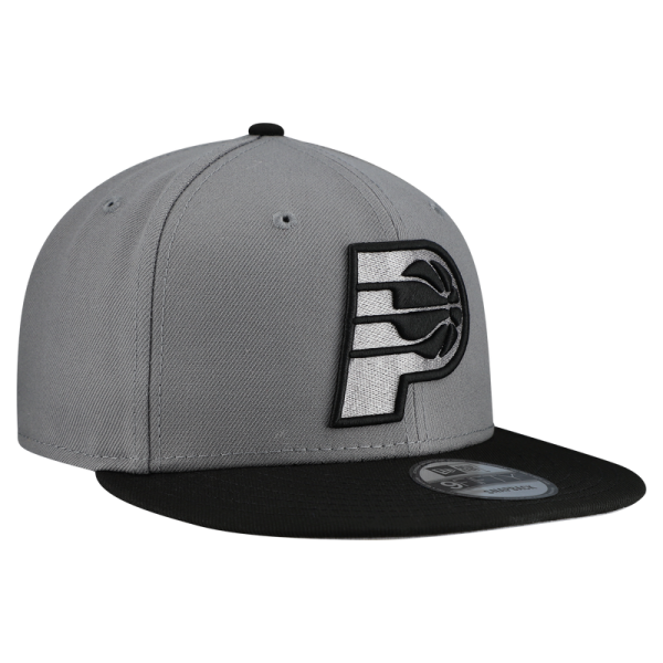 Бейсболка Indiana Pacers New Era Gray Core Logo Storm Gray Two-Tone 9FIFTY Snapback