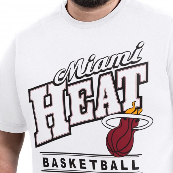 Miami Heat G-III Sports by Carl Banks White Adaptive Headliner T-Shirt