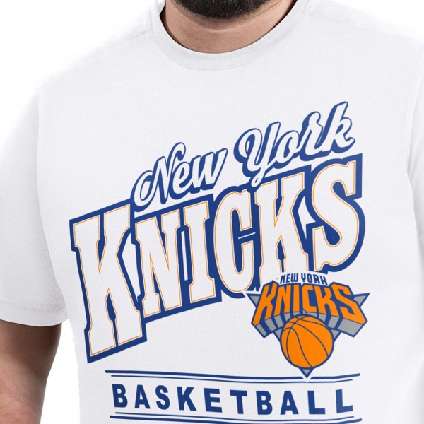 New York Knicks G-III Sports by Carl Banks White Adaptive Headliner T-Shirt