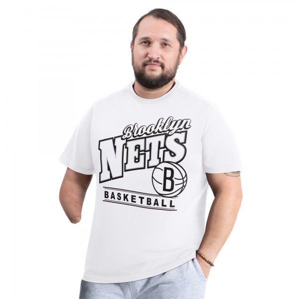 Brooklyn Nets G-III Sports by Carl Banks White Adaptive Headliner T-Shirt