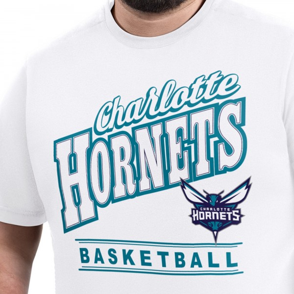 Charlotte Hornets G-III Sports by Carl Banks White Adaptive Headliner T-Shirt
