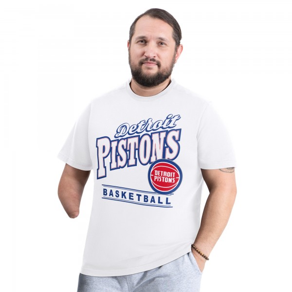 Detroit Pistons G-III Sports by Carl Banks White Adaptive Headliner T-Shirt
