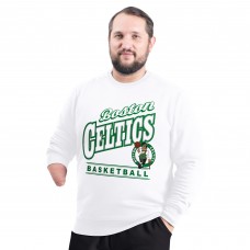 Boston Celtics G-III Sports by Carl Banks White Adaptive Headliner Fleece Crewneck Sweatshirt
