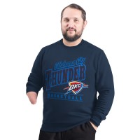 Кофта Oklahoma City Thunder G-III Sports by Carl Banks Navy Adaptive Headliner Fleece Crewneck
