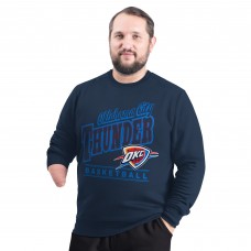 Кофта Oklahoma City Thunder G-III Sports by Carl Banks Navy Adaptive Headliner Fleece Crewneck