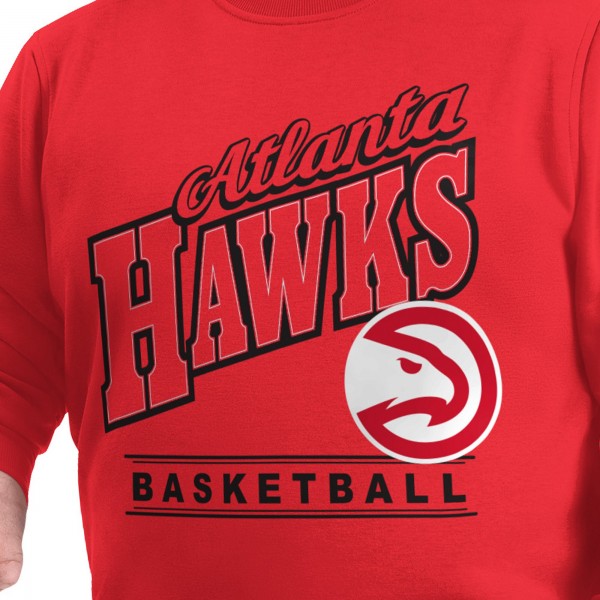Кофта Atlanta Hawks G-III Sports by Carl Banks Red Adaptive Headliner Fleece Crewneck