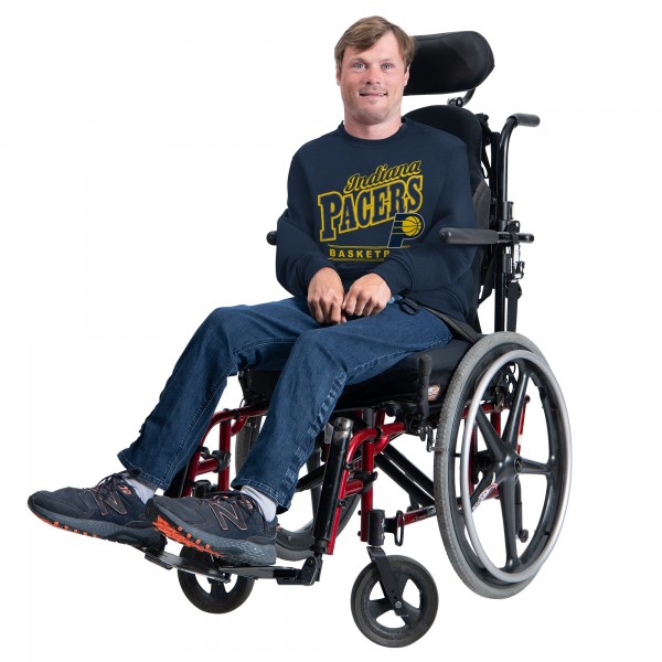 Indiana Pacers G-III Sports by Carl Banks Navy Adaptive Headliner Fleece Crewneck Sweatshirt