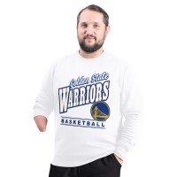 Golden State Warriors G-III Sports by Carl Banks White Adaptive Headliner Fleece Crewneck Sweatshirt