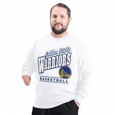 Golden State Warriors G-III Sports by Carl Banks White Adaptive Headliner Fleece Crewneck Sweatshirt