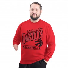 Toronto Raptors G-III Sports by Carl Banks Red Adaptive Headliner Fleece Crewneck Sweatshirt