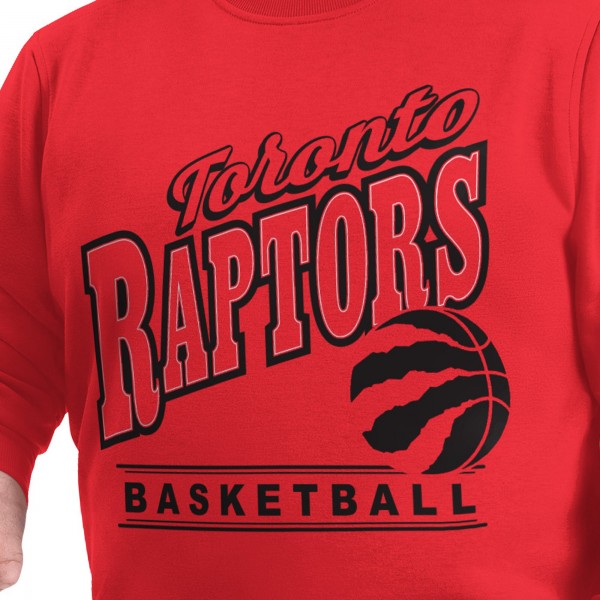 Toronto Raptors G-III Sports by Carl Banks Red Adaptive Headliner Fleece Crewneck Sweatshirt