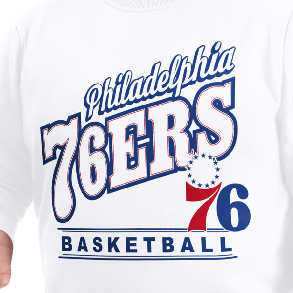 Свитшот Philadelphia 76ers G-III Sports by Carl Banks White Adaptive Headliner Fleece