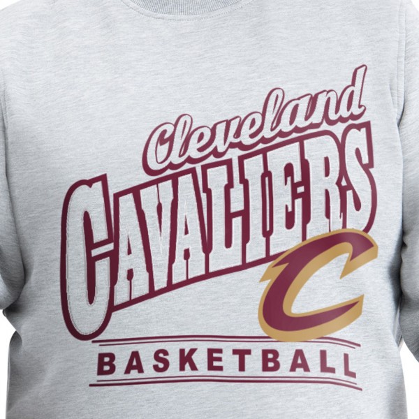 Cleveland Cavaliers G-III Sports by Carl Banks Gray Adaptive Headliner Fleece Crewneck Sweatshirt