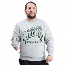Milwaukee Bucks G-III Sports by Carl Banks Gray Adaptive Headliner Fleece Crewneck Sweatshirt