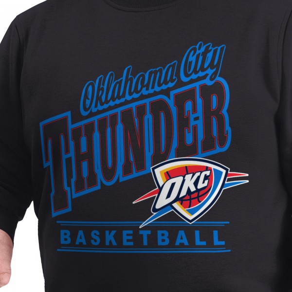 Кофта Oklahoma City Thunder G-III Sports by Carl Banks Black Adaptive Headliner Fleece Crewneck