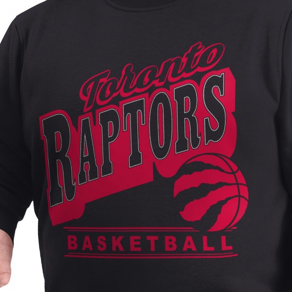 Toronto Raptors G-III Sports by Carl Banks Black Adaptive Headliner Fleece Crewneck Sweatshirt