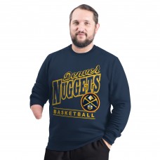 Кофта Denver Nuggets G-III Sports by Carl Banks Navy Adaptive Headliner Fleece Crewneck