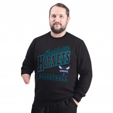 Charlotte Hornets G-III Sports by Carl Banks Black Adaptive Headliner Fleece Crewneck Sweatshirt