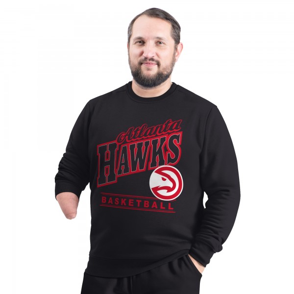 Кофта Atlanta Hawks G-III Sports by Carl Banks Black Adaptive Headliner Fleece Crewneck