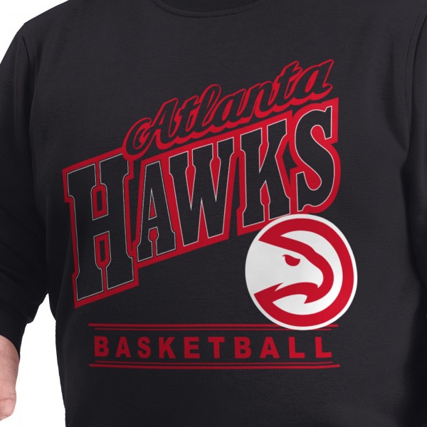 Кофта Atlanta Hawks G-III Sports by Carl Banks Black Adaptive Headliner Fleece Crewneck