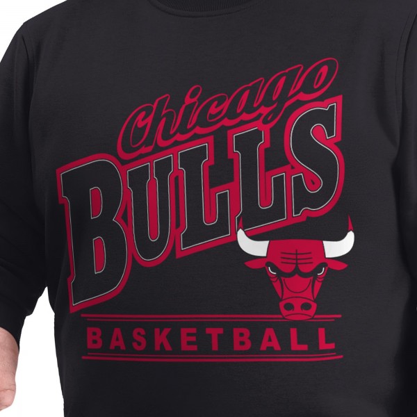 Кофта Chicago Bulls G-III Sports by Carl Banks Black Adaptive Headliner Fleece Crewneck