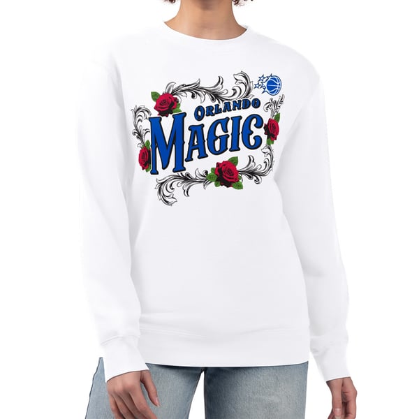 Женская свитшот Orlando Magic G-III 4Her by Carl Banks White Roses Fleece Tri-Blend