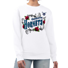 Женская свитшот Charlotte Hornets G-III 4Her by Carl Banks White Roses Fleece Tri-Blend