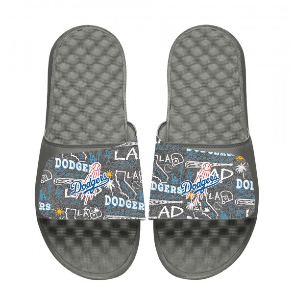 Unisex Los Angeles Dodgers ISlide Chalk Socks & Slide Sandals Bundle