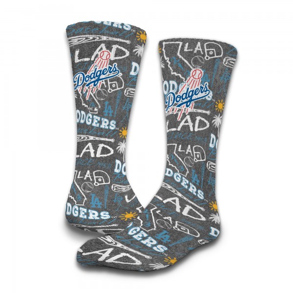 Unisex Los Angeles Dodgers ISlide Chalk Socks & Slide Sandals Bundle