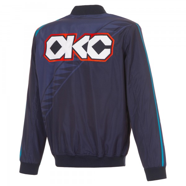 Oklahoma City Thunder JH Design Navy City Edition Full-Zip Bomber Jacket