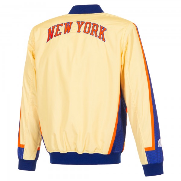 New York Knicks JH Design Cream City Edition Full-Zip Bomber Jacket