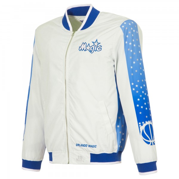 Orlando Magic JH Design Gray City Edition Full-Zip Bomber Jacket