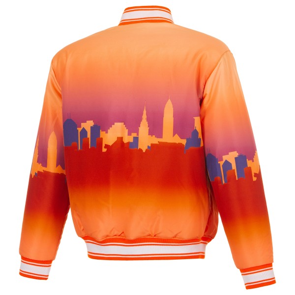 Cleveland Cavaliers JH Design Orange Reversible Full-Zip Flight Jacket