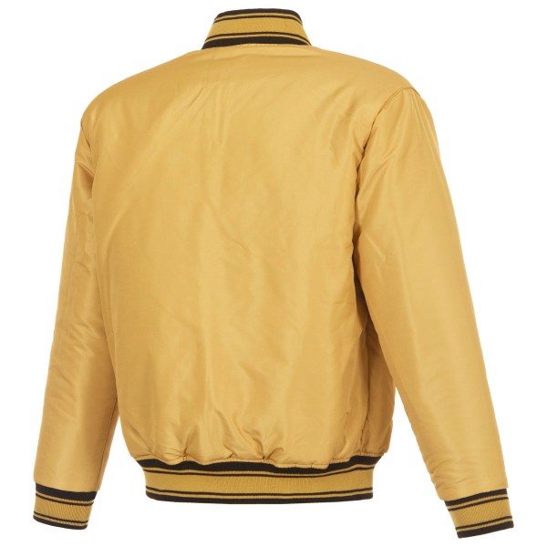 Boston Celtics JH Design Black/Gold Reversible Full-Zip Flight Jacket