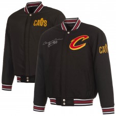 Cleveland Cavaliers JH Design Black Reversible Wool Full-Snap Jacket