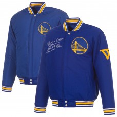 Golden State Warriors JH Design Royal Reversible Wool Full-Snap Jacket