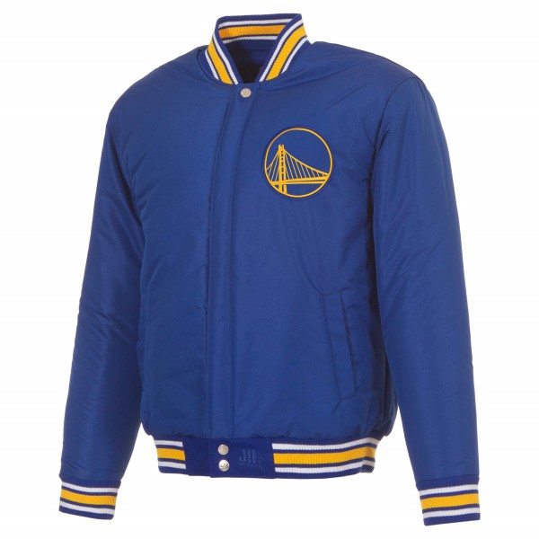 Golden State Warriors JH Design Royal Reversible Wool Full-Snap Jacket