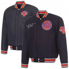 New York Knicks JH Design Navy Reversible Wool Full-Snap Jacket
