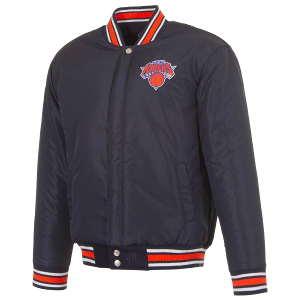 New York Knicks JH Design Navy Reversible Wool Full-Snap Jacket