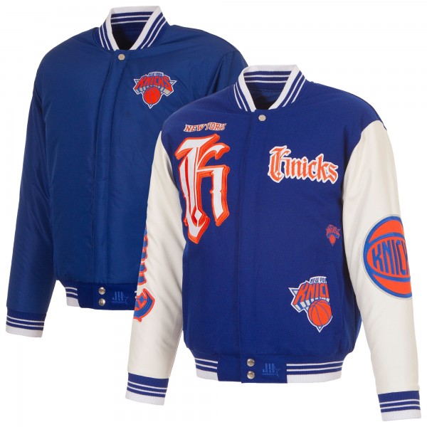 New York Knicks JH Design Blue Gothic Full-Button Jacket