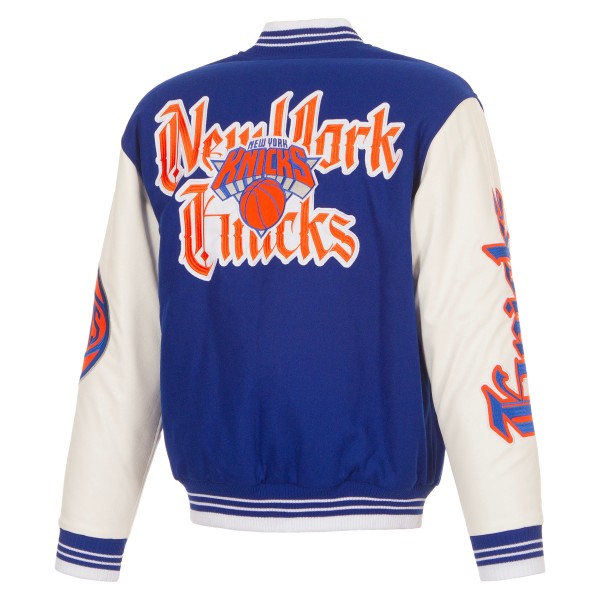 New York Knicks JH Design Blue Gothic Full-Button Jacket