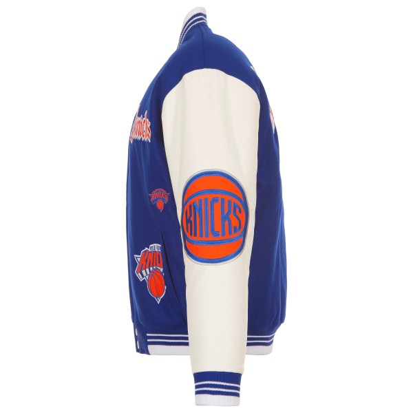 New York Knicks JH Design Blue Gothic Full-Button Jacket