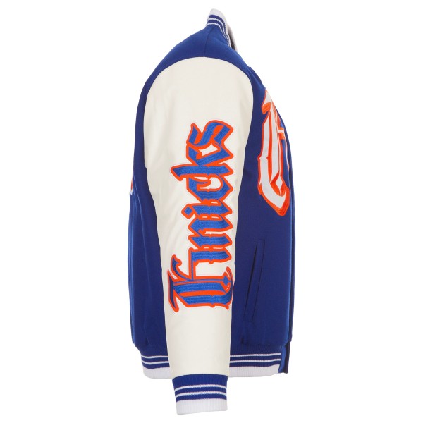 New York Knicks JH Design Blue Gothic Full-Button Jacket